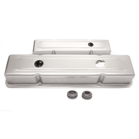 Strike3 R9518RAW Steel Short OEM Style Valve Covers for 1978-1986 Small Block Chevy ST2620873